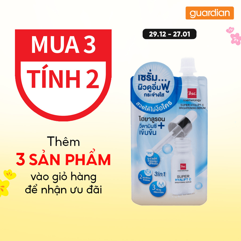 Tinh Chất Serum Sáng Da Minisize 3 In 1 BSC Super Hyalift Brightening 30G | Guardian Việt Nam