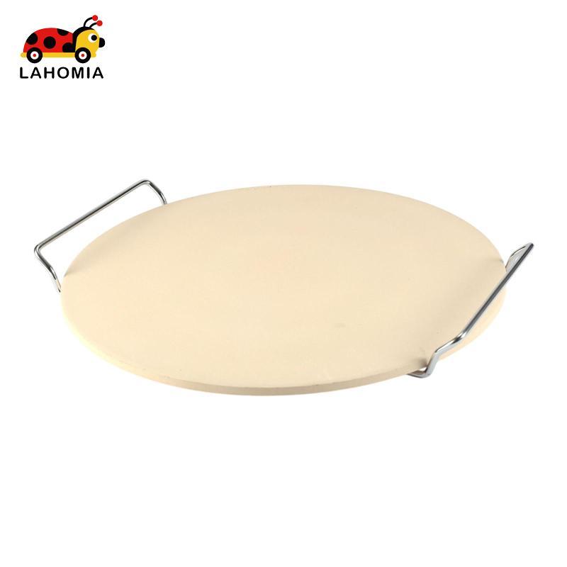 Pizza Stone cho lò nướng, có hỗ trợ cổng, Phụ kiện nhỏ gọn Bánh quy làm bánh Pizza Pizza cho thịt nư