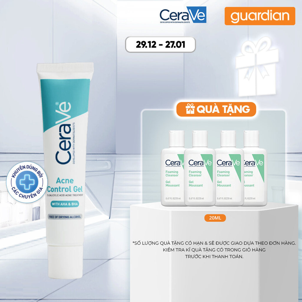 Gel Giảm Mụn Có AHA & BHA CeraVe Blemish Control Gel 40Ml | Guardian Việt Nam