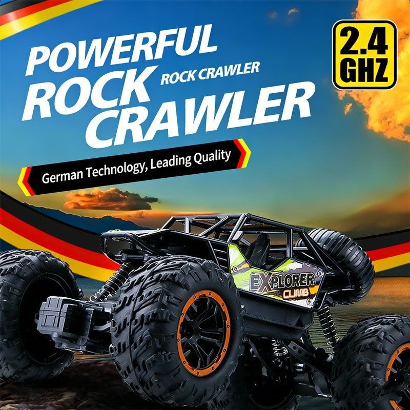 Xe địa hình điều khiển từ xa lớn cho trẻ em - Đồ chơi leo núi điện 2WD, đồ chơi điều khiển tốc độ cao cho bé trai