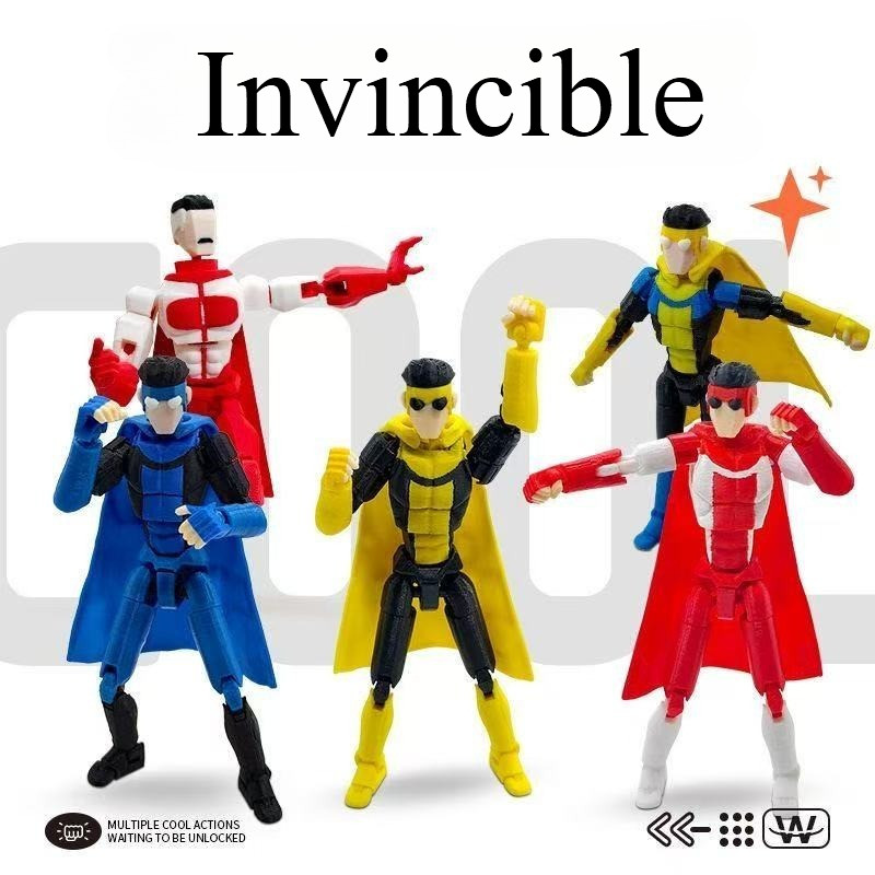 Invincible Nhân Vật Hành Động May Mắn 13 Mark 3D In Đồ Chơi Titan 13 Omni Warrior Dummy T13 Nhân Vật