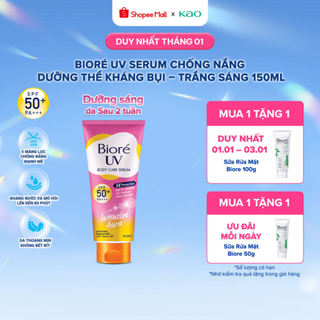   Tặng sữa rửa mặt Full-size  Serum Chống Nắng Dưỡng Thể Kháng Bụi - Trắng Sáng Mịn Màng Biore 150ml 