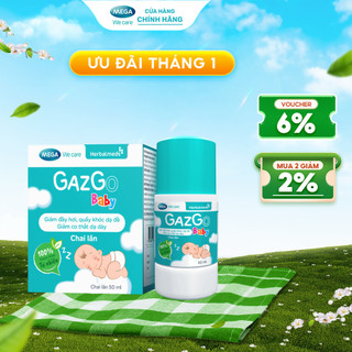  Chai lăn giúp giảm đầy hơi quấy khóc dạ đề cho trẻ sơ sinh Mega We Care Gazgo Baby  50ml  