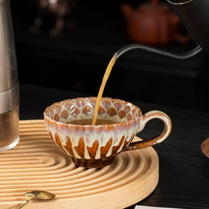 High-End Beautiful Coffee Cup Design Ice American Latte Cup Coffee Set Cup hA9l