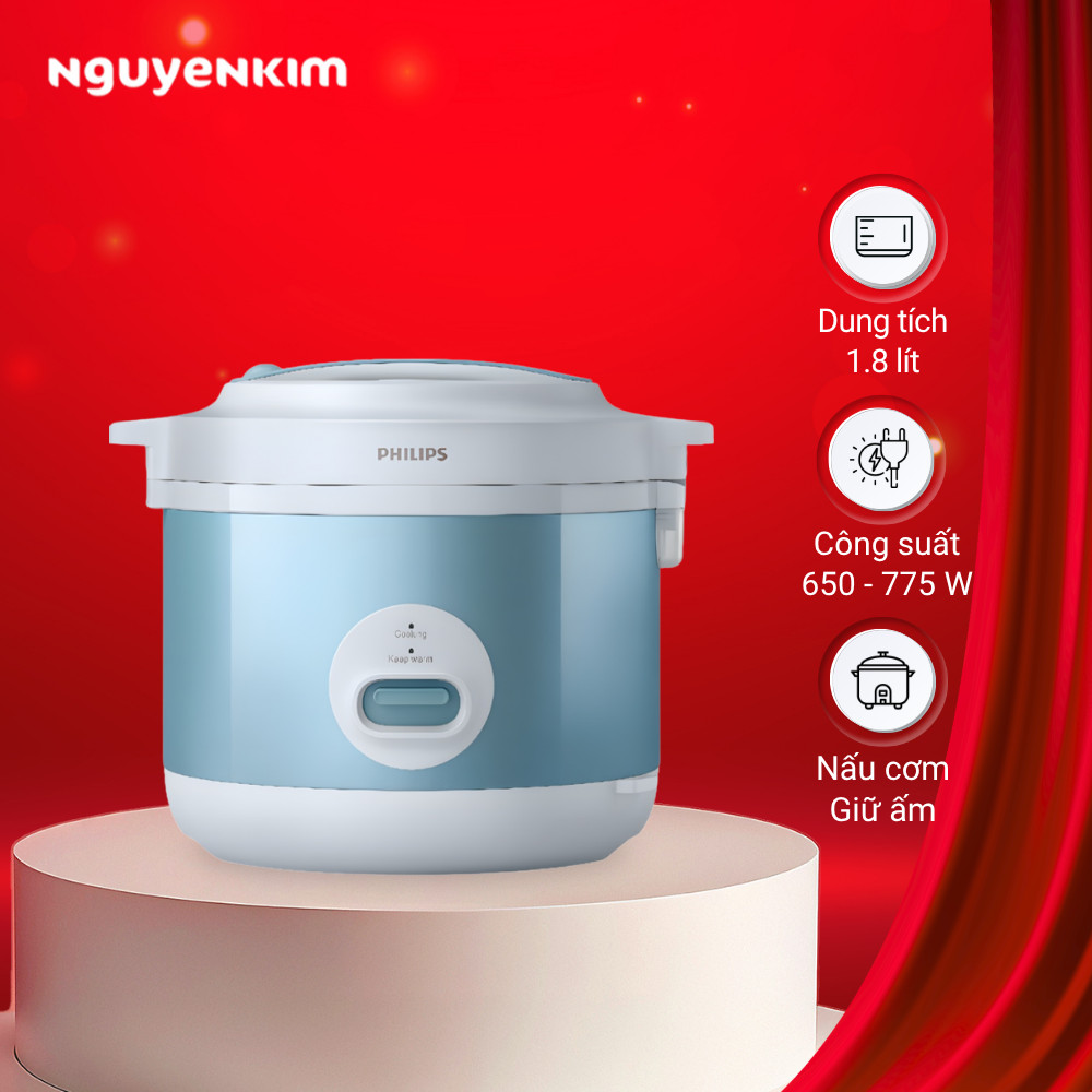 Nồi cơm điện Philips 1.8 lít HD3008/32 - Hàng chính hãng