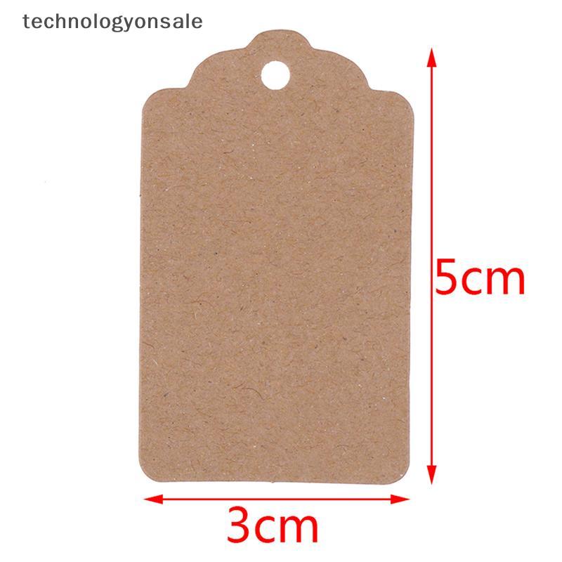 [Tech] 100 Cái nk Kraft Giá Trang Sức Nhãn Dây Giá Thẻ Có Dây 20m Boutique