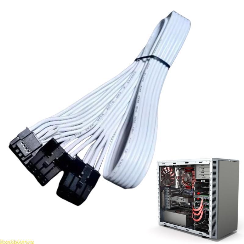 Cáp Doublebuy Hai 8Pin đến 16Pin 12VHPWR PCIE 5 0 cho GPU cuối và nguồn điện