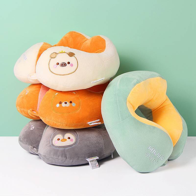 U-Shape Pillow Travel Neck Support Nap Neck Pillow Adult High-Speed Rail Aircraft U-Shaped Pillow He