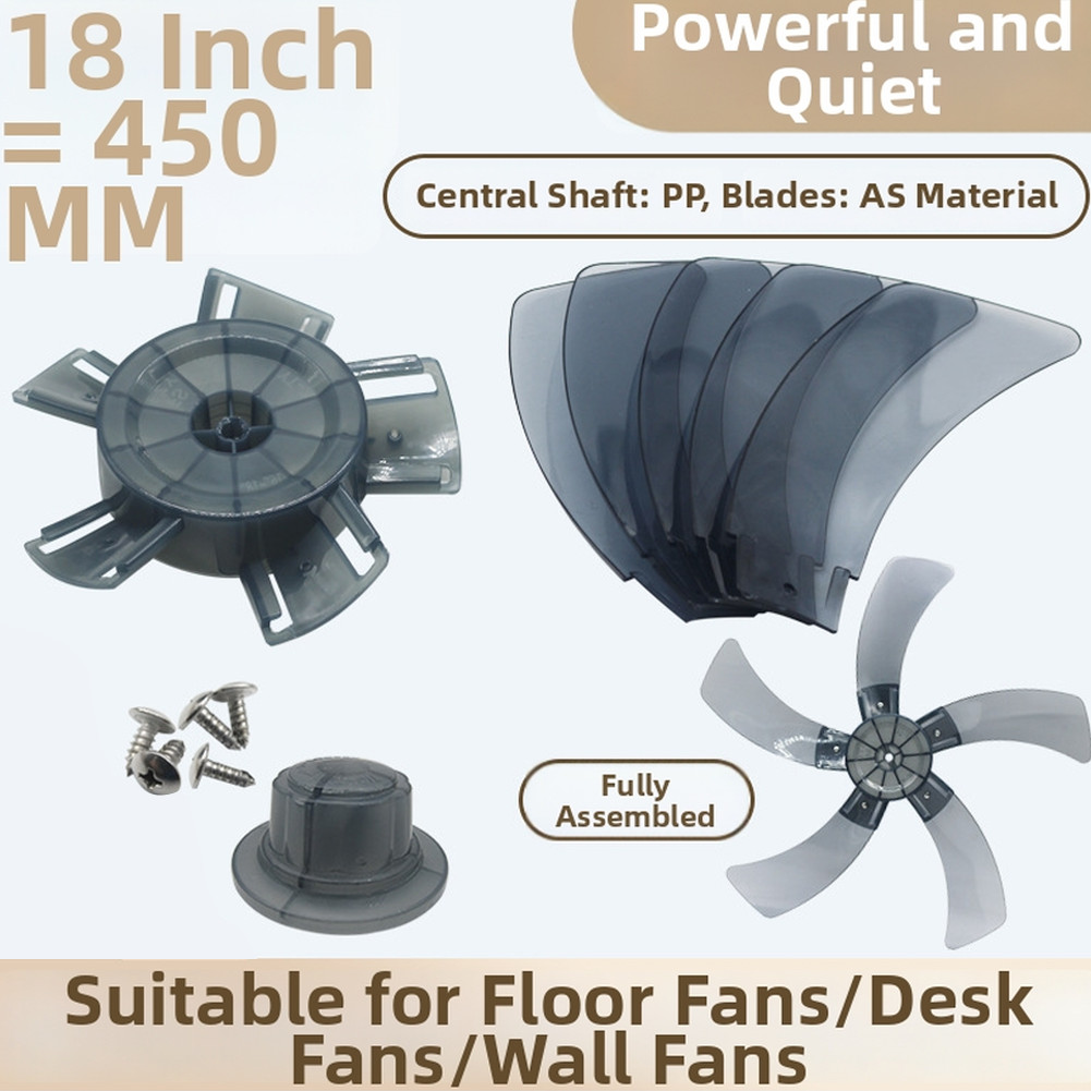 {WELV}Electric Fan 18 Inch Thickened Blades for Home Office Wall Table Floor Placement