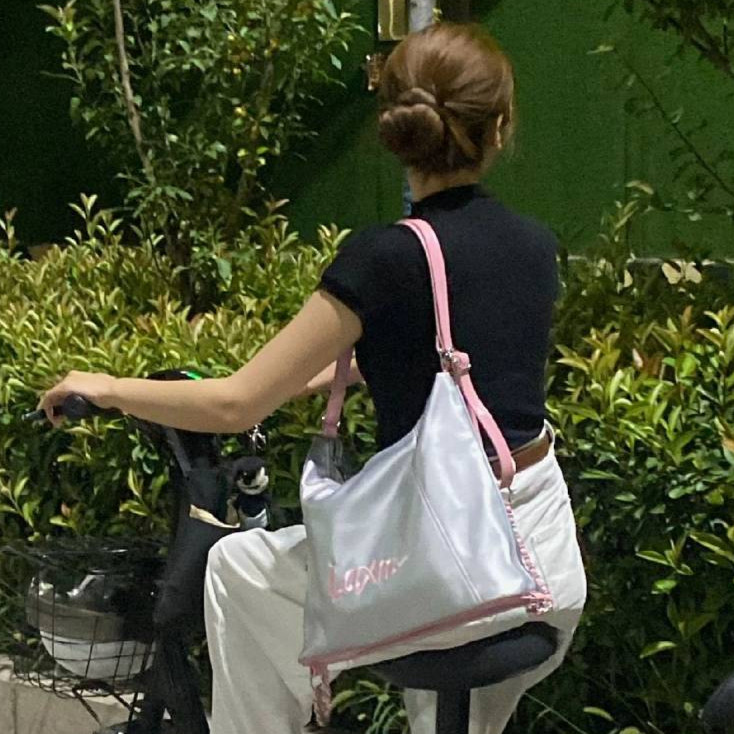 Large Capacity Bag New Minority Fashion Contrast Color Commuter Tote Messenger Bag 20hK