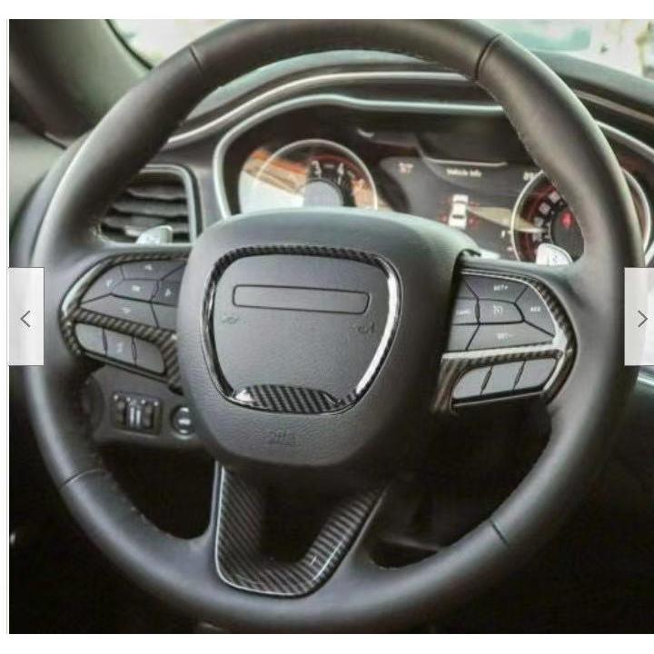 Thích hợp cho Dodge Sạc Dodge Dodge Sạc Vô Lăng Khung Trang Trí Nội Thất Sợi Carbon Sửa Đổi Mẫu Vật 