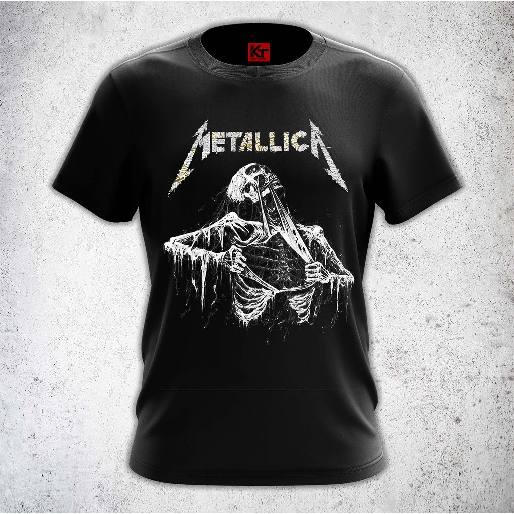 Áo thun Metallica 100% cotton tay ngắn Metallica Rock Band Áo sơ mi cotton