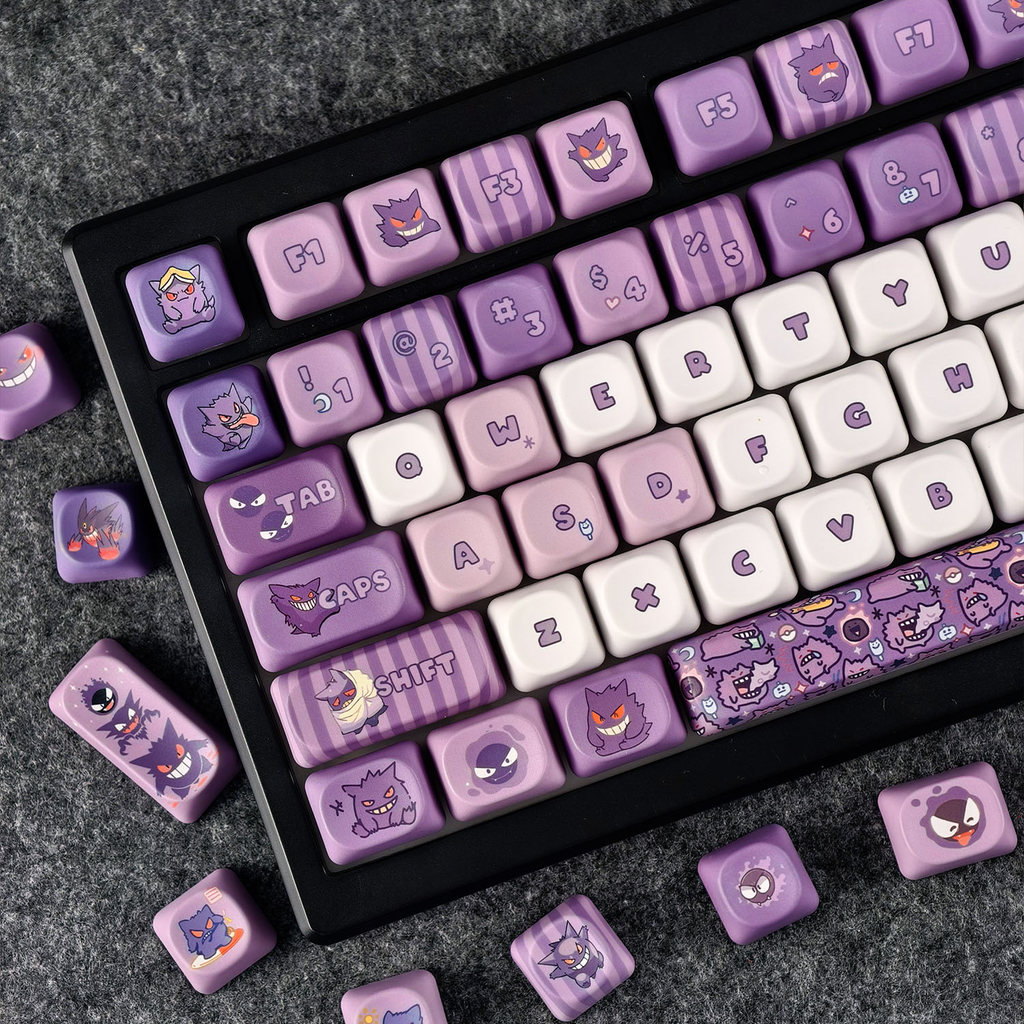 Pokemon Keycap MOA Profile 130 Phím PBT Aula F75 F99 RK100 Nhuộm Thăng Hoa Cơ Keycaps Dễ Thương Gast