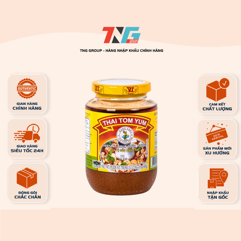 [HŨ 454gr] Gia Vị Lẩu Thái Tom Yum Chính Hiệu – Tom Yum Paste Chuẩn Vị Thái Lan