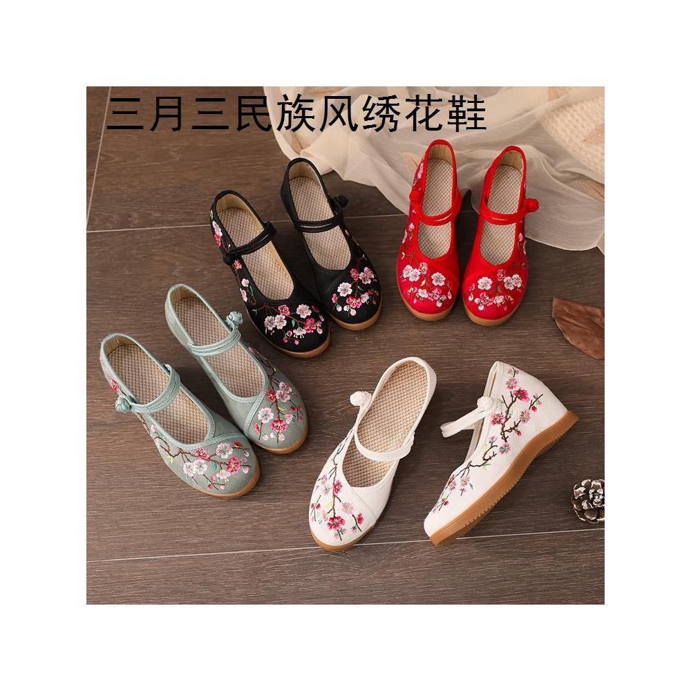 🔥 Chiều Cao Trong 🔥 Sinh Cổ Thêu có hàng sẵn Phù Hợp Ngựa thêu cổ điển Giày phong cách Giày Hán phục