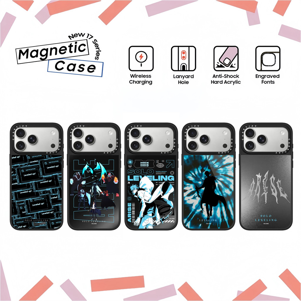 CASETi ‌‌Solo Leveling Sung Jin Woo Nhựa Cứng Acrylic Gương Dành Cho iPhone 17 16 Air 12 13 14 15 Pl