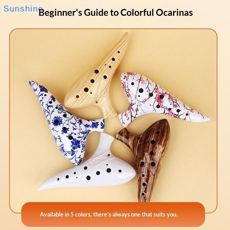 Sun 12 Lỗ Ocarina Nhạc Cụ Ocarina Alto C Tone Nhựa Ocarina Nhạc Cụ Dành Cho Người Yêu Âm Nhạc Người 