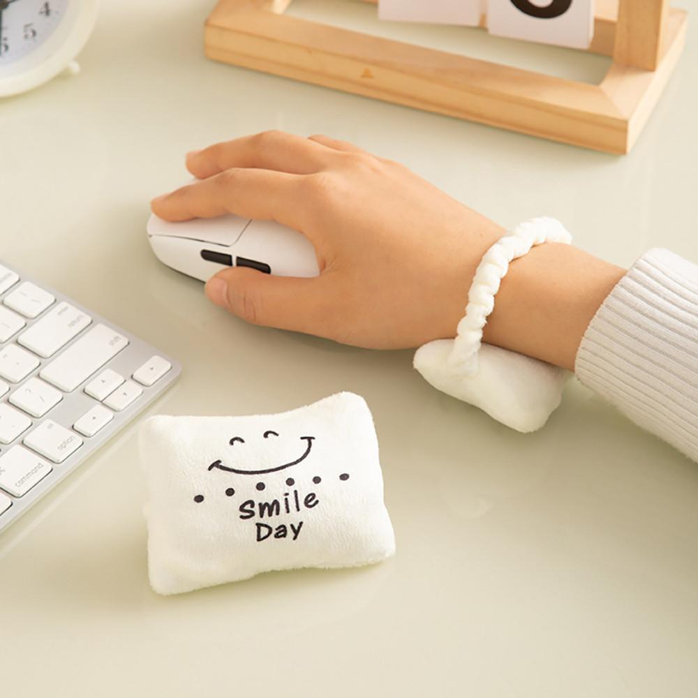 Square Silk Cotton Elastic Wristband Cute Expression Small Pillow Office Game Anti-wear Hand P