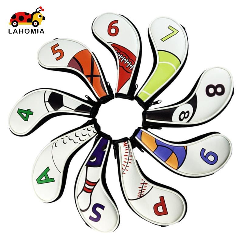 Baosity 9 Chiếc Golf Club Head Cover Irons Cổ Dài Bảo Vệ Đầu Với