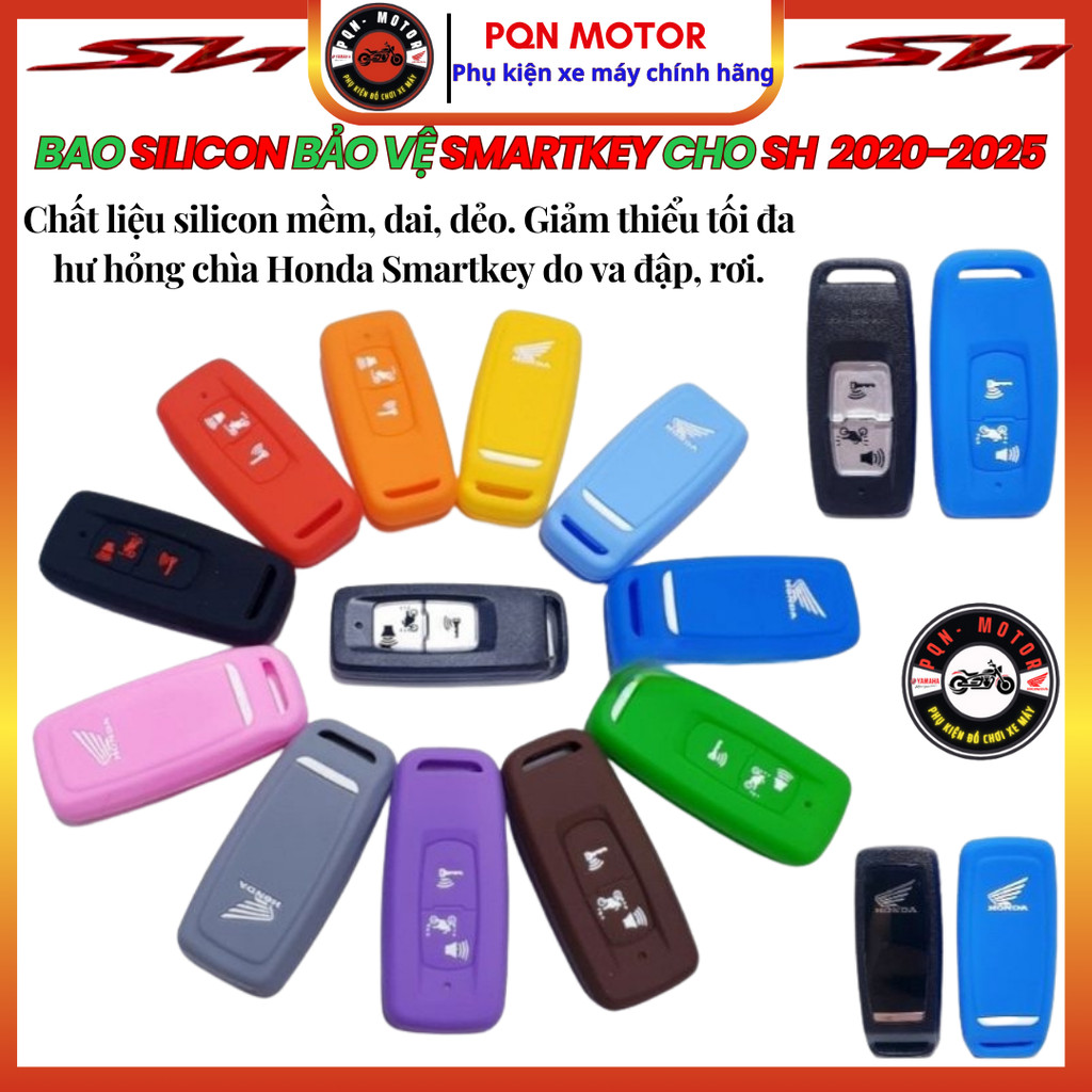 Bọc Silicon Smartkey Honda Sh 2026, Sh 2020 - 2025 SH 350i, SH Mode, PCX 2021–2025 – Bảo Vệ Smartkey