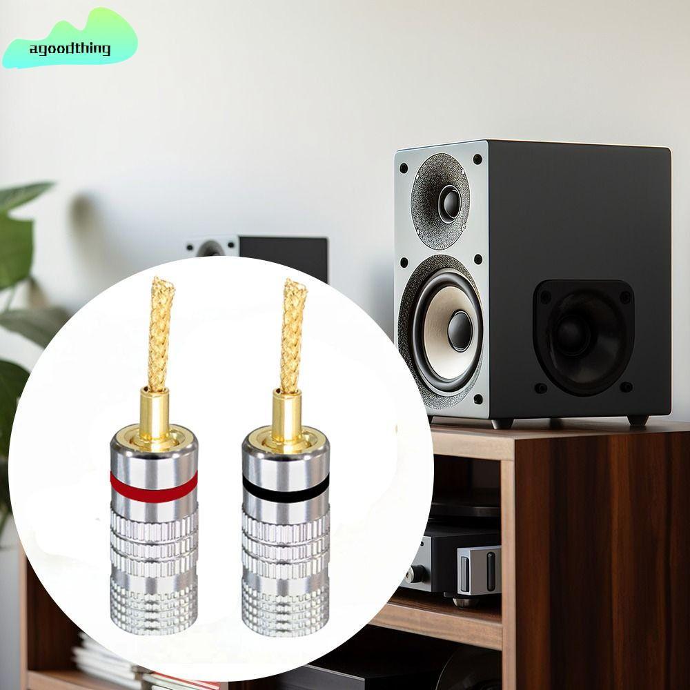AGOODTHING Âm thanh âm nhạc Banana Plug, Pin Vít Loại Nakamichi Banana Plug, Bộ khuếch đại loa đen v
