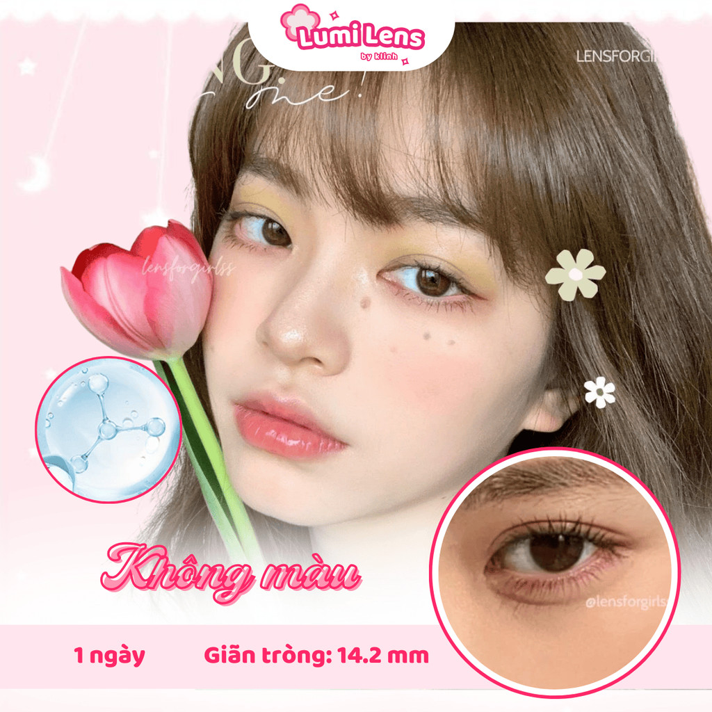 <NEW MỚI VỀ> Lens 1 ngày | Kính áp tròng KHÔNG MÀU - TRONG SUỐT - O2 EDITION | Lumi Lens by klinh
