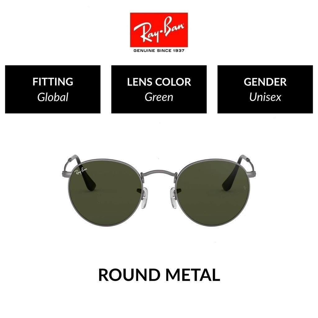 Rayban Ray Ban Kim Loại Tròn-RB3447 029- 🍎