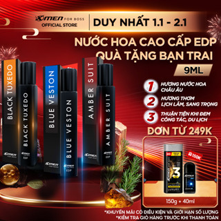   MỚI  Nước Hoa Nam Cao Cấp XMen for Boss EDP chai 9ml Hương Thơm Lịch Lãm Lưu Hương 48H Quà Tặng Bạn Trai 