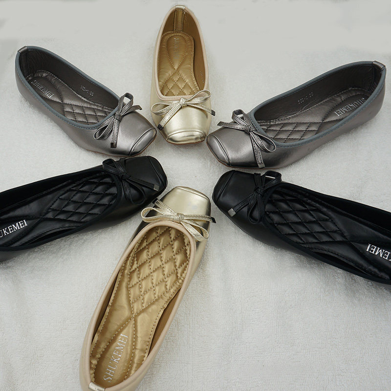 ballet sneaker giày ballet Giày đế bằng ba lê kim loại mẹ bầu nơ