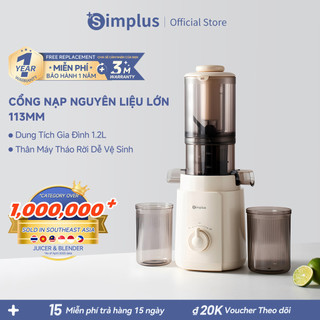 Simplus Máy Ép Chậm Cổng nạp 113mm ốc xoắn tháo rời dễ vệ sinh Hàng ép giải nhiệt bán chạy đổi mới 1 năm ZZJH010 - V