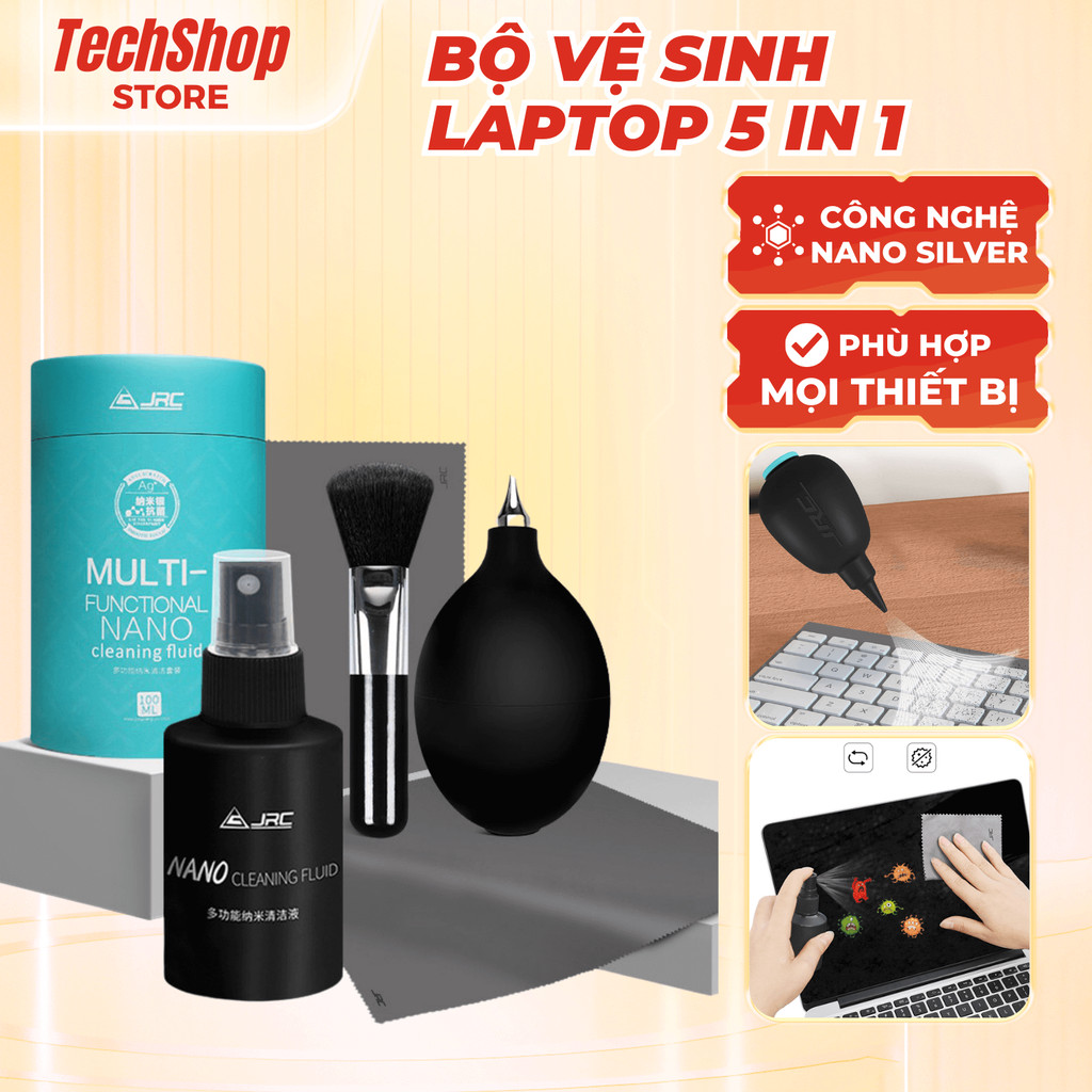 Bộ Vệ Sinh Máy Tính 5in1, Bộ Chuyên Dùng Vệ Sinh Laptop, Máy Ảnh Cao Cấp  JRC Techshop