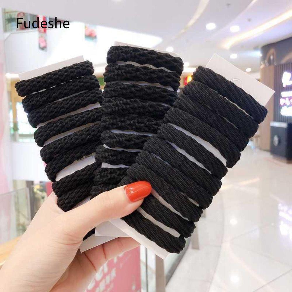 FUDESHE - 10 Dây Cao Su Co Dãn Dày Scrunchie, Phụ Kiên Tóc Cho Nữ