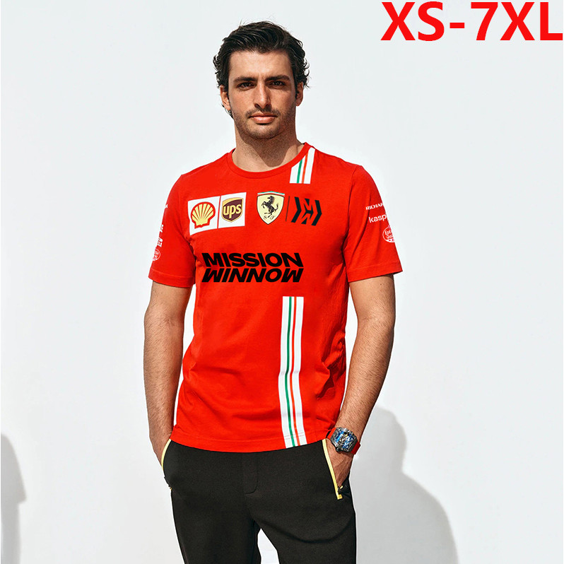 2026 Áo thun ngắn tay Unisex F1 mới + Áo đấu đội đua Ferrari F1