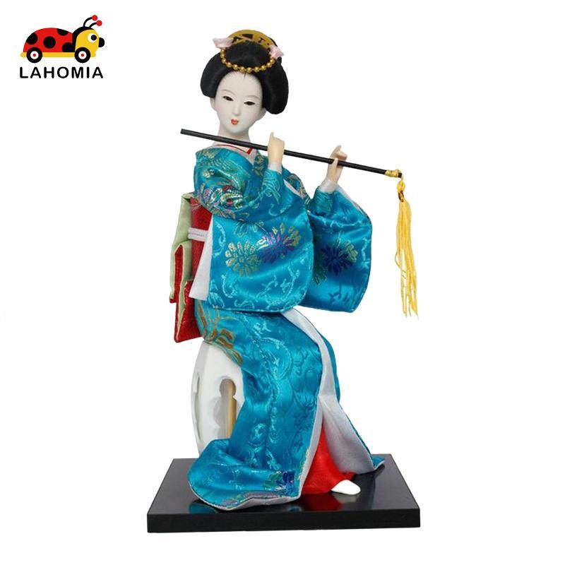 12 "Geisha Nhật Bản Thu Nhỏ Các Bức Tượng Trang Trí Điêu Khắc Búp Bê Kimono Dân Tộc Nhật Bản Geisha 