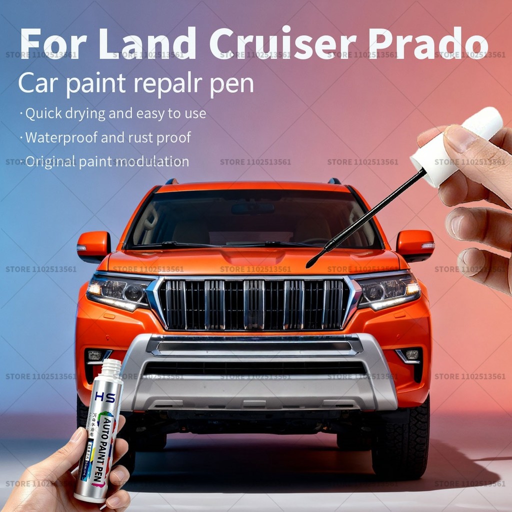 Dành Cho Xe Toyota Land Cruiser Prado Sơn Sửa Chữa Bút Chạm Lên Trầy Xước DIY Phụ Kiện Ô Tô Trắng 08