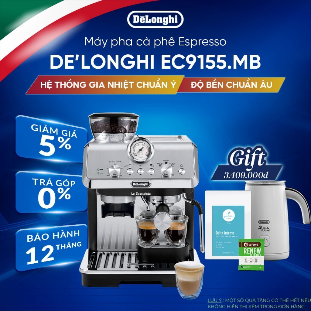 Máy pha cà phê espresso DeLonghi La Specialista Arte EC9155.R / EC9155.MB