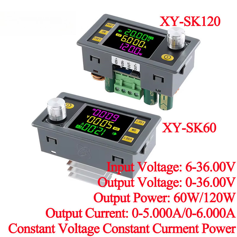 Bộ chuyển đổi SK120 SK60 Buck Boost 120W / 6A 60W / 5A CNC CC CV 6-36V 0-36V MPPT Power DC Mô-đun sạ