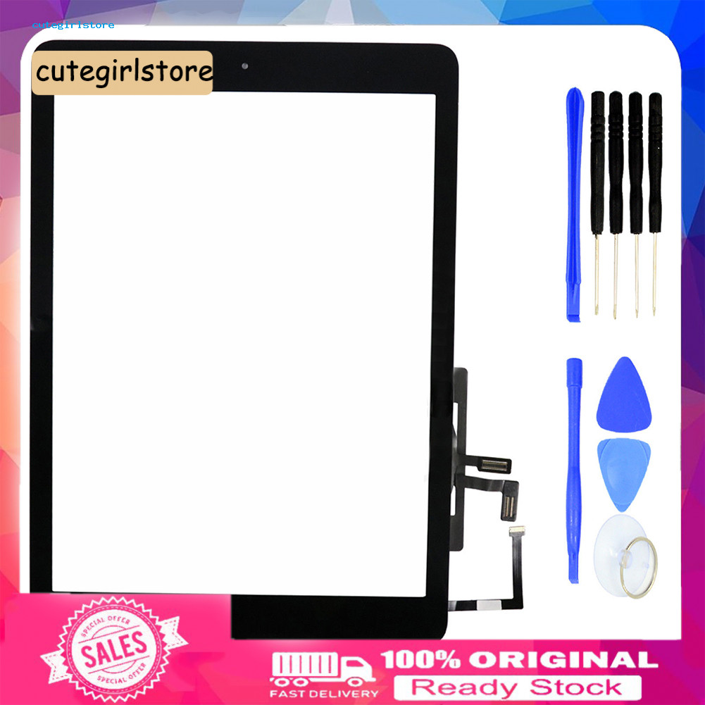 Cute _ Touch Số Hóa Màn Hình + Dính + Nút Home Flex Cho iPad Air A1474 A1475