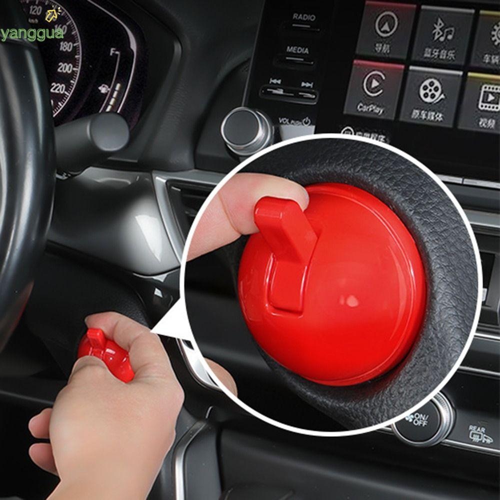 YANGGUA Starter Engine Cover, ABS Cool Car Push Start Button Cover, Universal Anti-Scratch Push to S