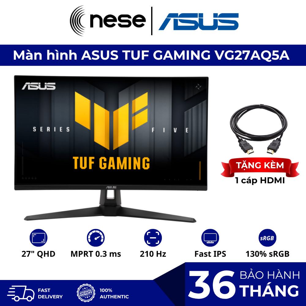 Màn hình ASUS TUF GAMING VG27AQ5A 27" Fast IPS 2K 210Hz chuyên game