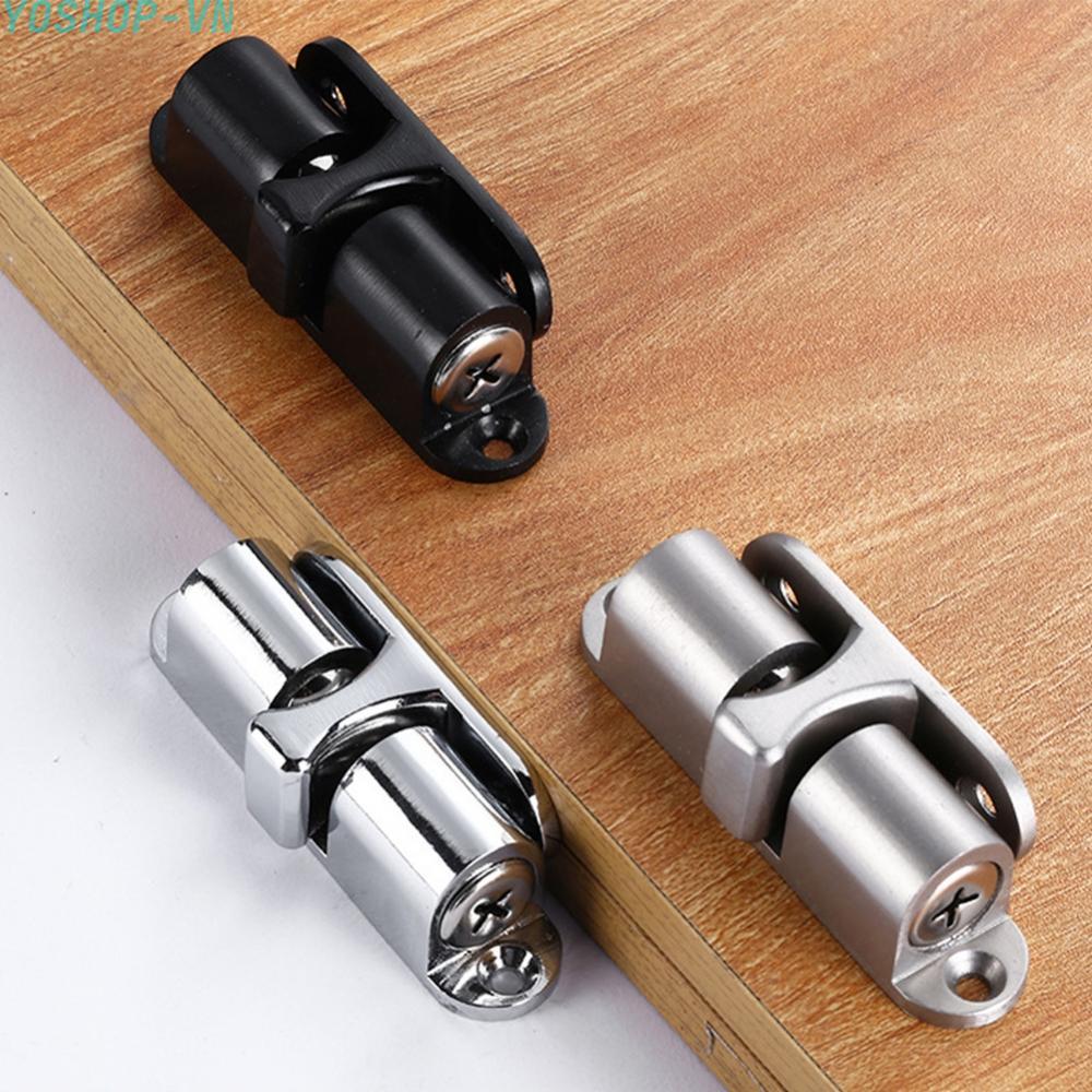 [Ysp]Floor Mounted Invisible Door Stopper Zinc Alloy Rubber Base No Nail Installation