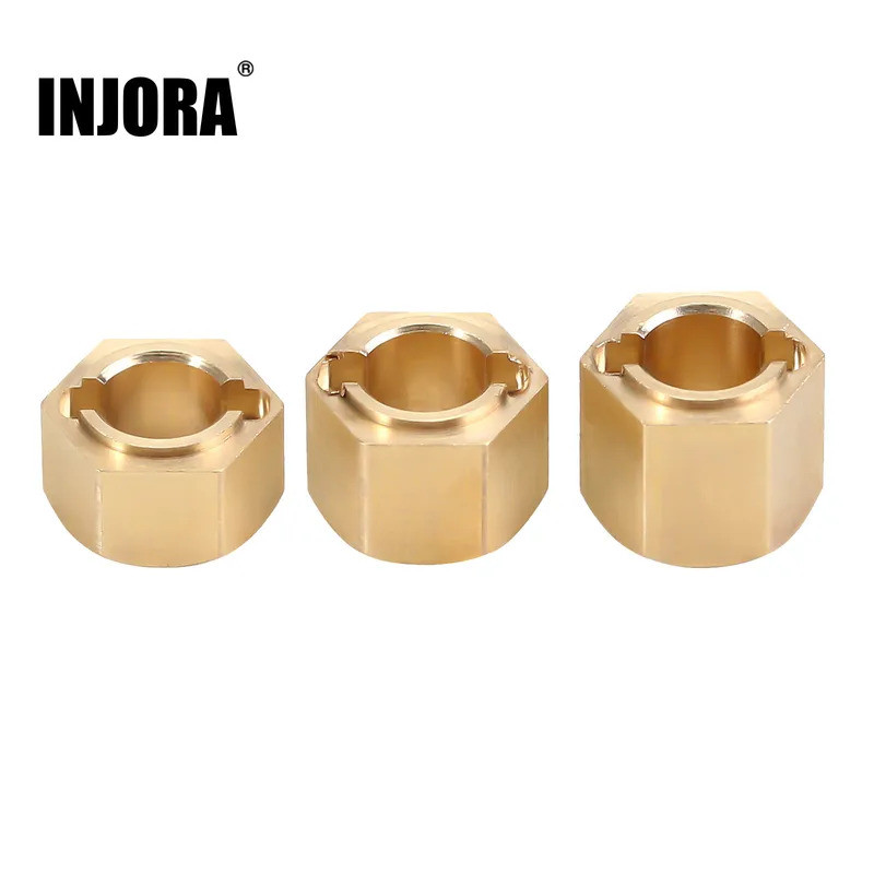 INJORA Đồng thau 7mm Độ dày lục giác bánh xe 4 / 5 / 6mm cho nâng cấp 1 / 24 FMS FCX24 FCX18 (FCX24-