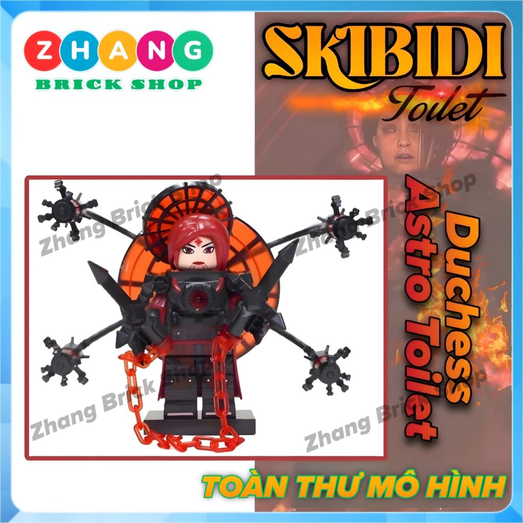 Mô hình nhân vật Skibidi Toilet Duchess Astro Toilet KDL838 K2247 Zhang Brick Shop