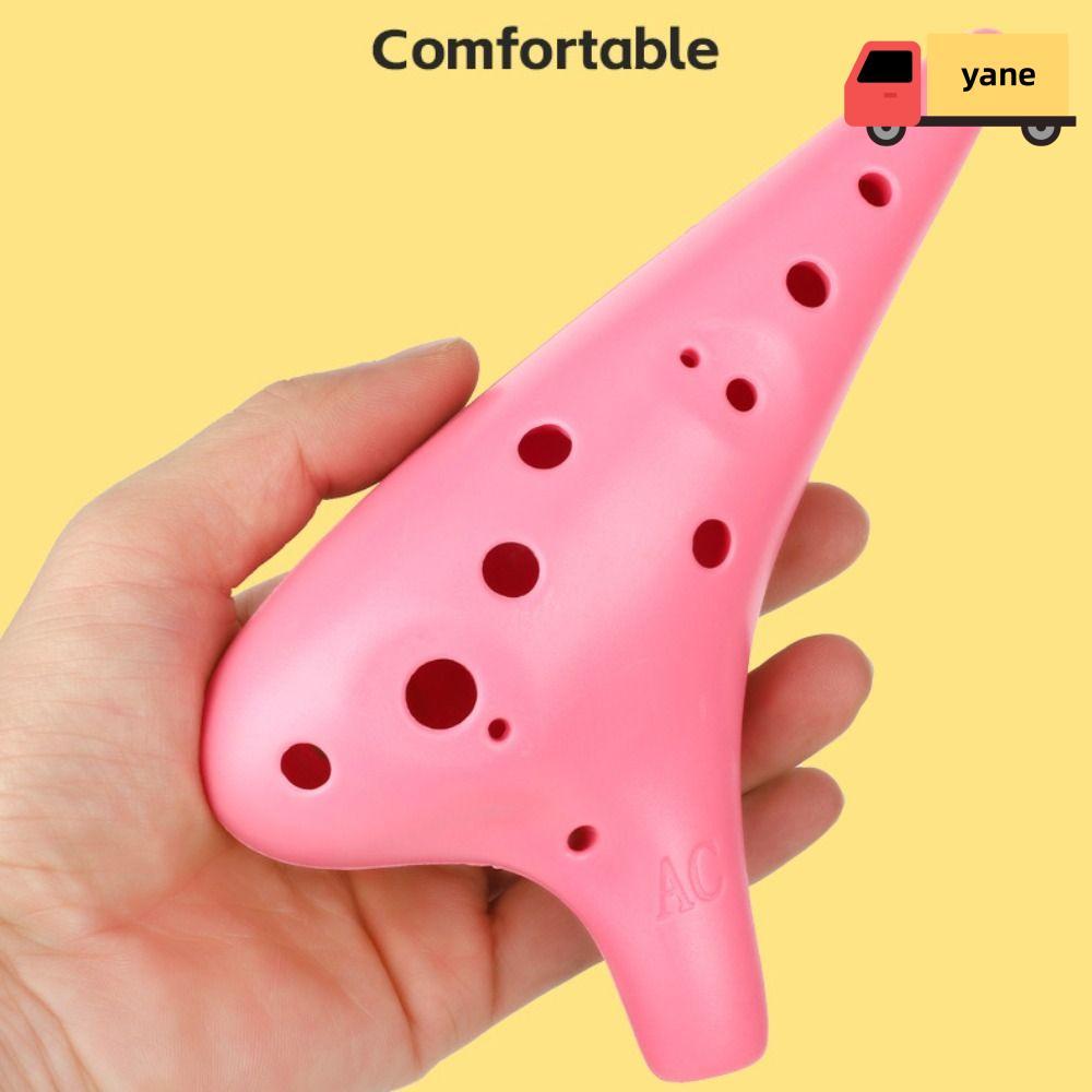 YANE C Key Ocarina, Nhựa Nhựa Có Dây Buộc Alto Ocarina 12 Lỗ, Chỉnh Alto C Chuyên Nghiệp Chống Rơi D