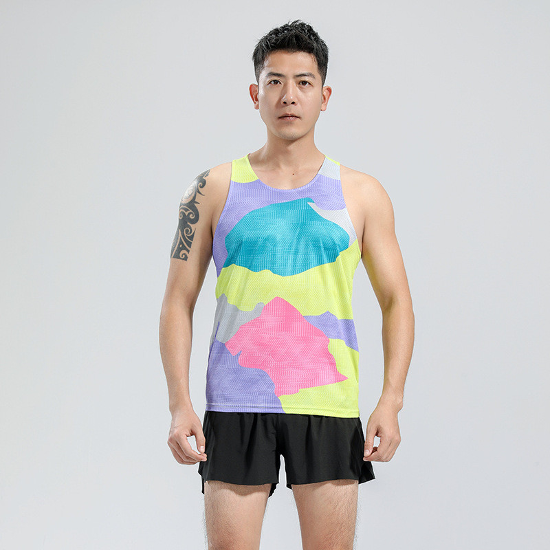 New Super Light Running Vest Men's Exercise Sleeveless Workout Clothes Marathon Team Track and Field