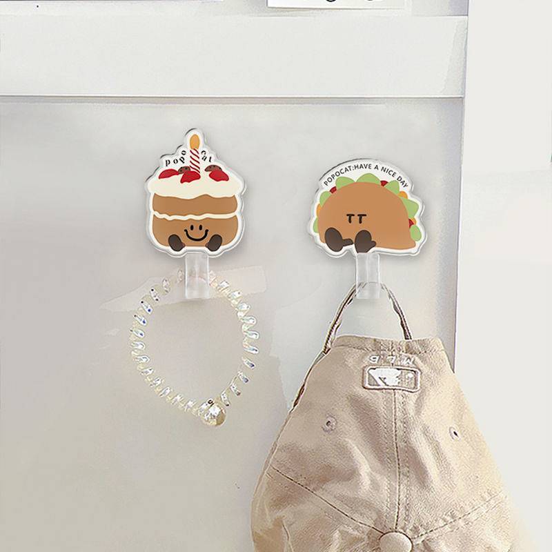 Kitchen Hook Strong Adhesive Cartoon Bathroom Towels Hanger Hook Wall Hook Punch-Free Wall Hanging S