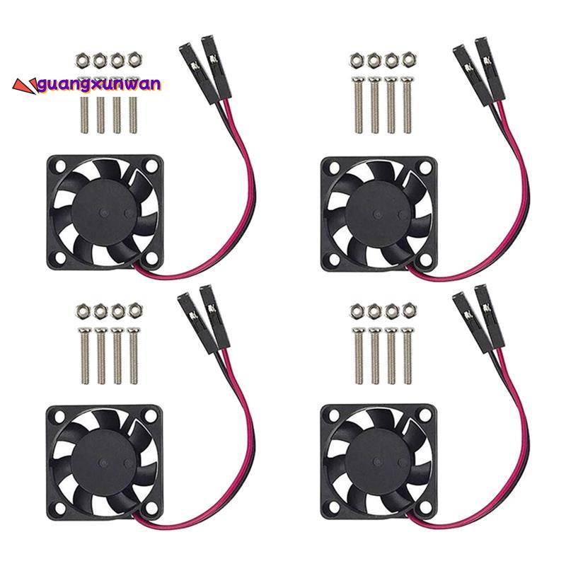 4 Quạt Làm Mát CPU Không Chổi Than Tản Nhiệt Tản Nhiệt 3.3V 5V Cho Raspberry Pi4 Pi3 B +, Pi 3, Pi 2