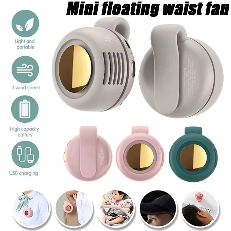 Quạt Mini Không Lưỡi Quạt USB Im Lặng Kẹp Di Động Mini Kipas Xoay 360 Độ Kipas Cho Thể Thao Du Lịch 