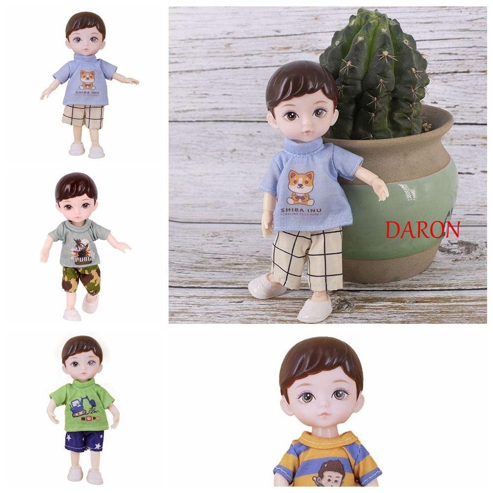 Búp bê DARON BJD kèm quần áo, Mắt vàng xanh 13 Búp bê khớp 16cm BJD Little Boy Doll, Khớp di chuyển 