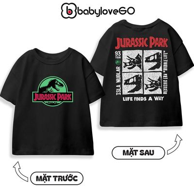 Áo thun bé trai BabyloveGO áo phông cộc tay in hình Khủng Long ngộ nghĩnh cho bé 1-10 tuổi